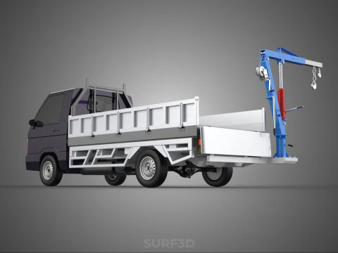 FOLDABLE MOUNTED BED CRANE HOIST LIFTING HAND WINCH TRUCK PICKUP 3D Model