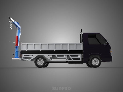 FOLDABLE MOUNTED BED CRANE HOIST LIFTING HAND WINCH TRUCK PICKUP 3Dモデル