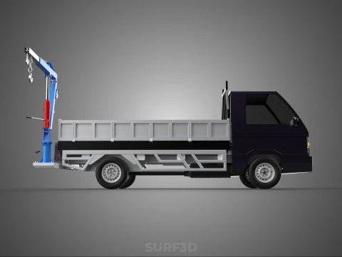 FOLDABLE MOUNTED BED CRANE HOIST LIFTING HAND WINCH TRUCK PICKUP 3D Model