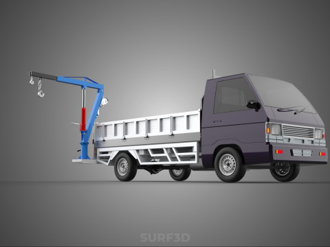 FOLDABLE MOUNTED BED CRANE HOIST LIFTING HAND WINCH TRUCK PICKUP 3Dモデル