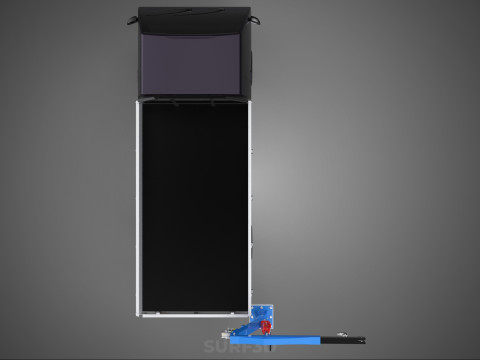 FOLDABLE MOUNTED BED CRANE HOIST LIFTING HAND WINCH TRUCK PICKUP 3Dモデル
