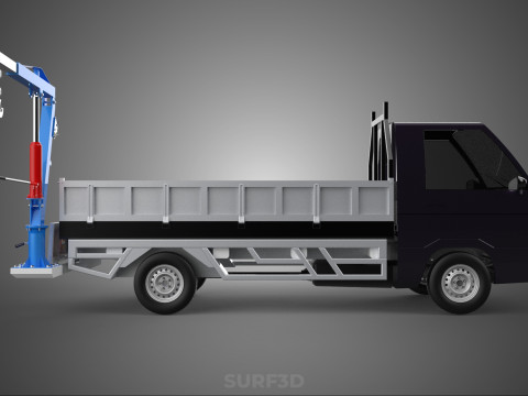 FOLDABLE MOUNTED BED CRANE HOIST LIFTING HAND WINCH TRUCK PICKUP 3Dモデル