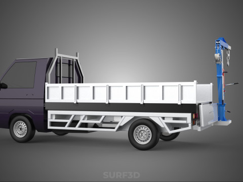 FOLDABLE MOUNTED BED CRANE HOIST LIFTING HAND WINCH TRUCK PICKUP 3Dモデル
