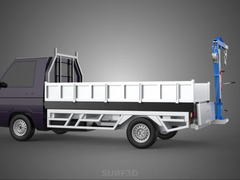 FOLDABLE MOUNTED BED CRANE HOIST LIFTING HAND WINCH TRUCK PICKUP 3D Model