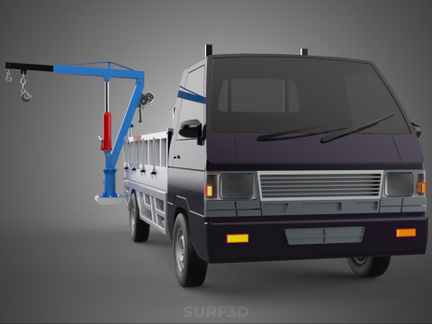 FOLDABLE MOUNTED BED CRANE HOIST LIFTING HAND WINCH TRUCK PICKUP 3Dモデル