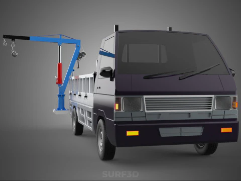FOLDABLE MOUNTED BED CRANE HOIST LIFTING HAND WINCH TRUCK PICKUP 3D Model