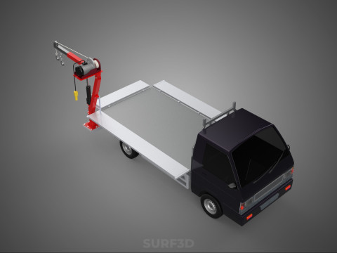 3 WAY WIDE DECK CRANE HOIST REMOTE ELECTRIC WINCH PICKUP TRUCK Model 3D