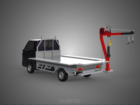 3 WAY WIDE DECK CRANE HOIST REMOTE ELECTRIC WINCH PICKUP TRUCK Model 3D
