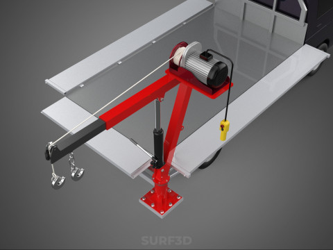 3 WAY WIDE DECK CRANE HOIST REMOTE ELECTRIC WINCH PICKUP TRUCK Model 3D