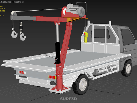3 WAY WIDE DECK CRANE HOIST REMOTE ELECTRIC WINCH PICKUP TRUCK Model 3D