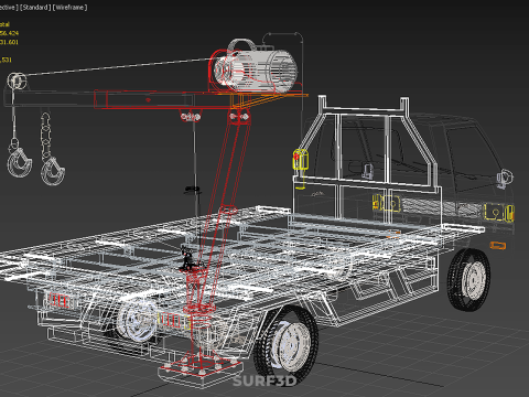 3 WAY WIDE DECK CRANE HOIST REMOTE ELECTRIC WINCH PICKUP TRUCK Model 3D
