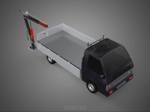BED DROP SIDE GATE DOOR JIB CRANE LIFT HOIST WINCH PICKUP TRUCK 3D Model