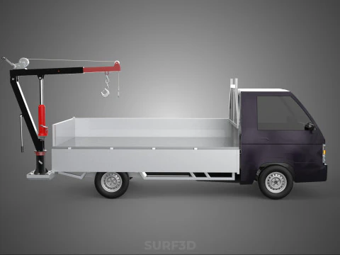 BED DROP SIDE GATE DOOR JIB CRANE LIFT HOIST WINCH PICKUP TRUCK 3D Model