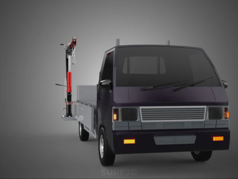 BED DROP SIDE GATE DOOR JIB CRANE LIFT HOIST WINCH PICKUP TRUCK 3D Model