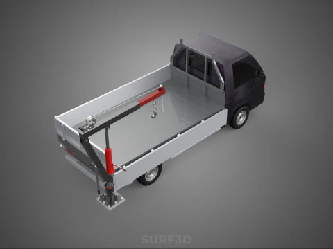 BED DROP SIDE GATE DOOR JIB CRANE LIFT HOIST WINCH PICKUP TRUCK 3D Model