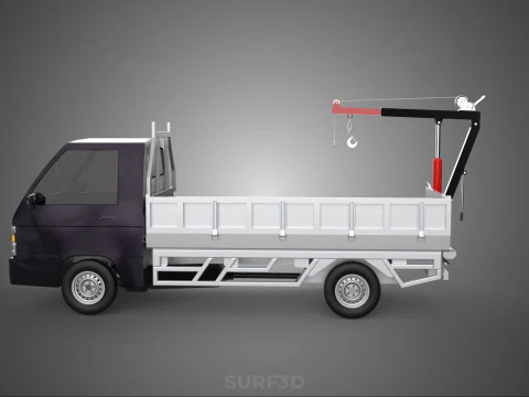 BED DROP SIDE GATE DOOR JIB CRANE LIFT HOIST WINCH PICKUP TRUCK 3D Model