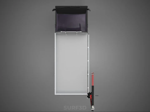 BED DROP SIDE GATE DOOR JIB CRANE LIFT HOIST WINCH PICKUP TRUCK 3D Model