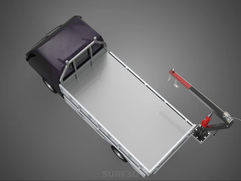 BED DROP SIDE GATE DOOR JIB CRANE LIFT HOIST WINCH PICKUP TRUCK 3D Model