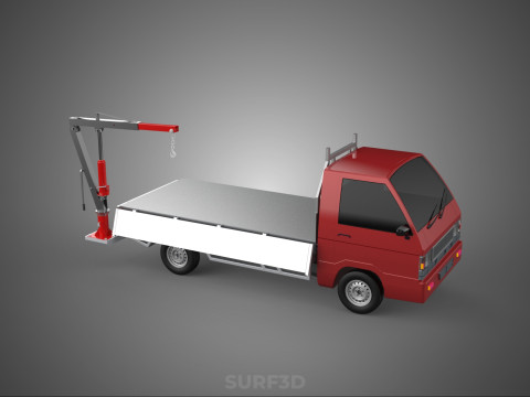 ATTACHMENT HYDRAULIC LIFT JIB CRANE WINCH WIDE DECK PICKUP TRUCK 3D Model