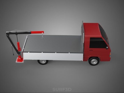 ATTACHMENT HYDRAULIC LIFT JIB CRANE WINCH WIDE DECK PICKUP TRUCK Model 3D