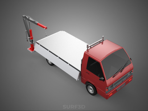 ATTACHMENT HYDRAULIC LIFT JIB CRANE WINCH WIDE DECK PICKUP TRUCK Model 3D