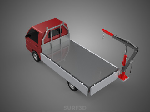 ATTACHMENT HYDRAULIC LIFT JIB CRANE WINCH WIDE DECK PICKUP TRUCK Model 3D