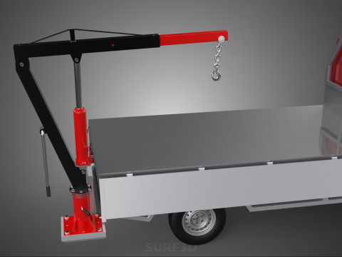 ATTACHMENT HYDRAULIC LIFT JIB CRANE WINCH WIDE DECK PICKUP TRUCK Model 3D