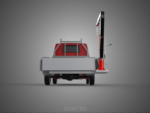 ATTACHMENT HYDRAULIC LIFT JIB CRANE WINCH WIDE DECK PICKUP TRUCK Model 3D