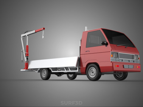 ATTACHMENT HYDRAULIC LIFT JIB CRANE WINCH WIDE DECK PICKUP TRUCK Model 3D