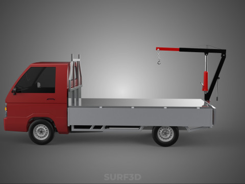 ATTACHMENT HYDRAULIC LIFT JIB CRANE WINCH WIDE DECK PICKUP TRUCK Model 3D