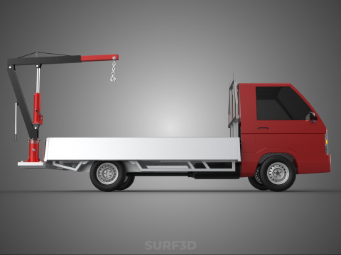 ATTACHMENT HYDRAULIC LIFT JIB CRANE WINCH WIDE DECK PICKUP TRUCK Model 3D