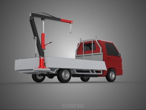 ATTACHMENT HYDRAULIC LIFT JIB CRANE WINCH WIDE DECK PICKUP TRUCK Model 3D