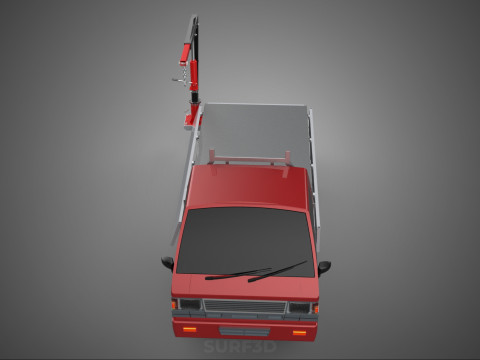 ATTACHMENT HYDRAULIC LIFT JIB CRANE WINCH WIDE DECK PICKUP TRUCK Model 3D
