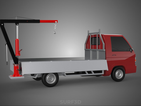 ATTACHMENT HYDRAULIC LIFT JIB CRANE WINCH WIDE DECK PICKUP TRUCK Model 3D