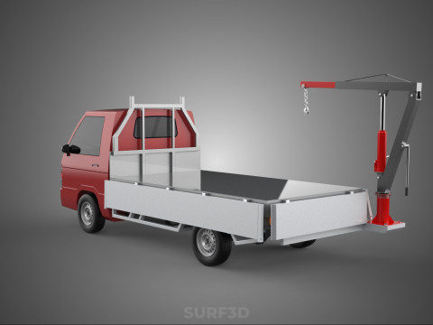 ATTACHMENT HYDRAULIC LIFT JIB CRANE WINCH WIDE DECK PICKUP TRUCK Model 3D