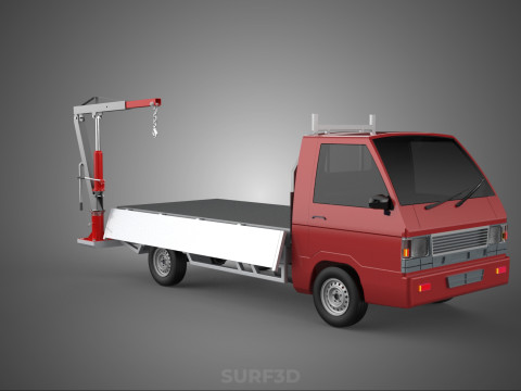ATTACHMENT HYDRAULIC LIFT JIB CRANE WINCH WIDE DECK PICKUP TRUCK Model 3D