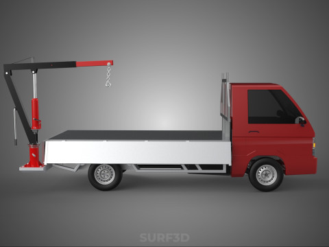 ATTACHMENT HYDRAULIC LIFT JIB CRANE WINCH WIDE DECK PICKUP TRUCK Model 3D