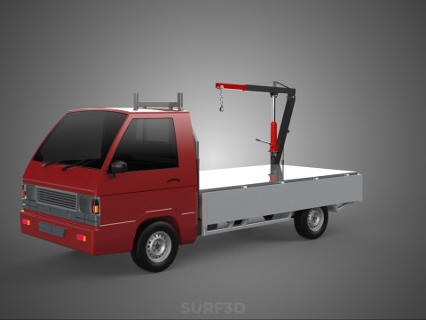 ATTACHMENT HYDRAULIC LIFT JIB CRANE WINCH WIDE DECK PICKUP TRUCK Model 3D