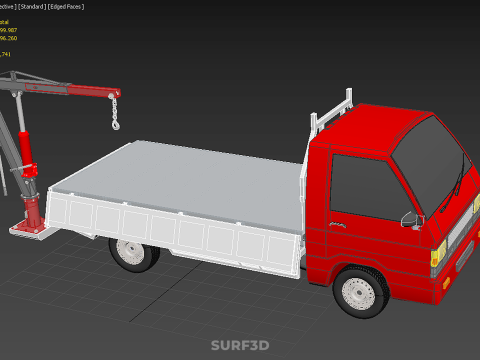 ATTACHMENT HYDRAULIC LIFT JIB CRANE WINCH WIDE DECK PICKUP TRUCK Model 3D