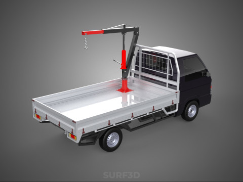 SWIVEL JIB CRANE WINCH HOIST FLATBED TRUCK PICKUP TRAILER HAUL 3D Model