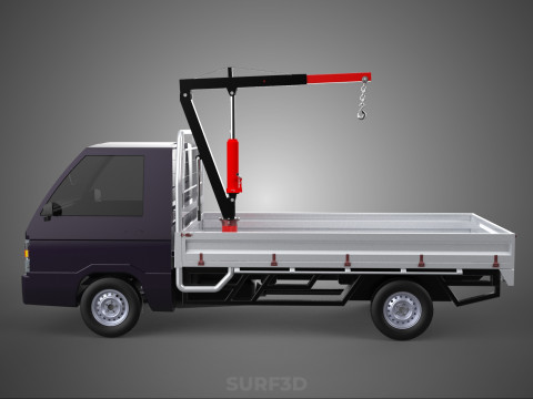 SWIVEL JIB CRANE WINCH HOIST FLATBED TRUCK PICKUP TRAILER HAUL 3Dモデル
