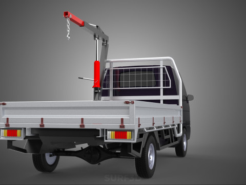 SWIVEL JIB CRANE WINCH HOIST FLATBED TRUCK PICKUP TRAILER HAUL 3Dモデル