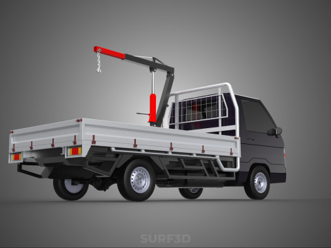 SWIVEL JIB CRANE WINCH HOIST FLATBED TRUCK PICKUP TRAILER HAUL 3Dモデル
