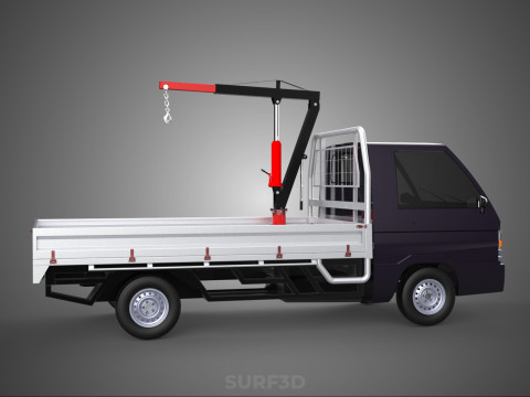 SWIVEL JIB CRANE WINCH HOIST FLATBED TRUCK PICKUP TRAILER HAUL 3Dモデル