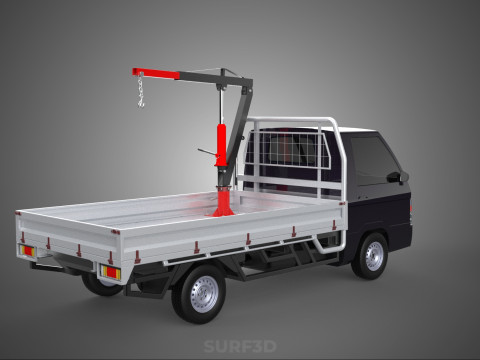 SWIVEL JIB CRANE WINCH HOIST FLATBED TRUCK PICKUP TRAILER HAUL 3Dモデル