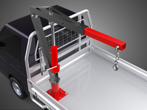 SWIVEL JIB CRANE WINCH HOIST FLATBED TRUCK PICKUP TRAILER HAUL 3Dモデル