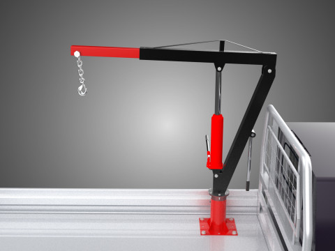 SWIVEL JIB CRANE WINCH HOIST FLATBED TRUCK PICKUP TRAILER HAUL 3Dモデル
