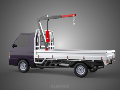 SWIVEL JIB CRANE WINCH HOIST FLATBED TRUCK PICKUP TRAILER HAUL 3Dモデル