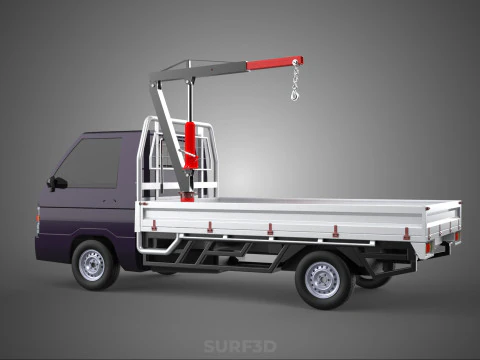 SWIVEL JIB CRANE WINCH HOIST FLATBED TRUCK PICKUP TRAILER HAUL 3D Model