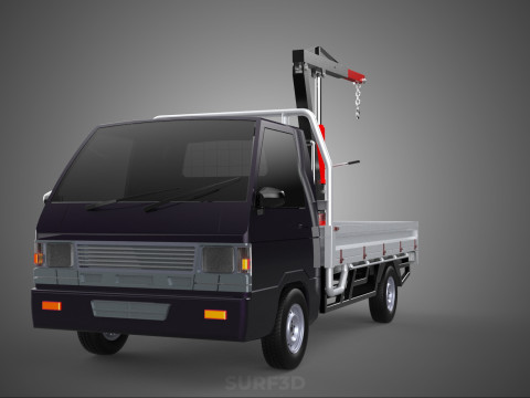 SWIVEL JIB CRANE WINCH HOIST FLATBED TRUCK PICKUP TRAILER HAUL 3Dモデル